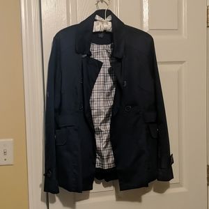 Navy blue double breasted jacket
